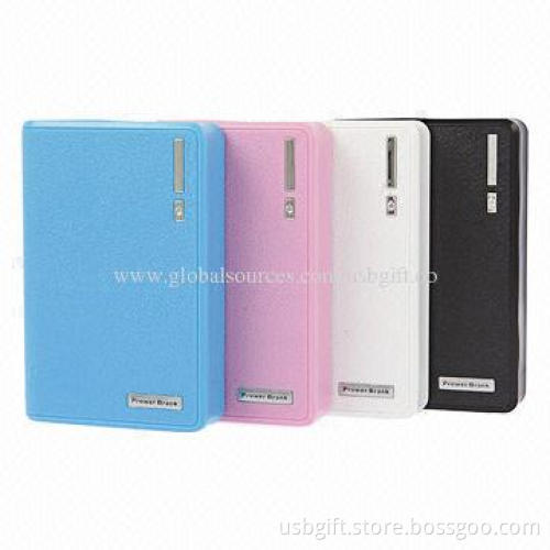 Power Bank, Wallet Style, 12,000mAh, with LCD Display for iPhone 4/4S/HTC/Samsung S3/S4